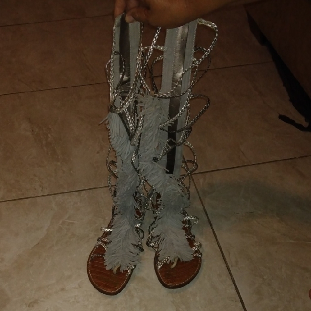 Women's Silver Gladiator Sandals